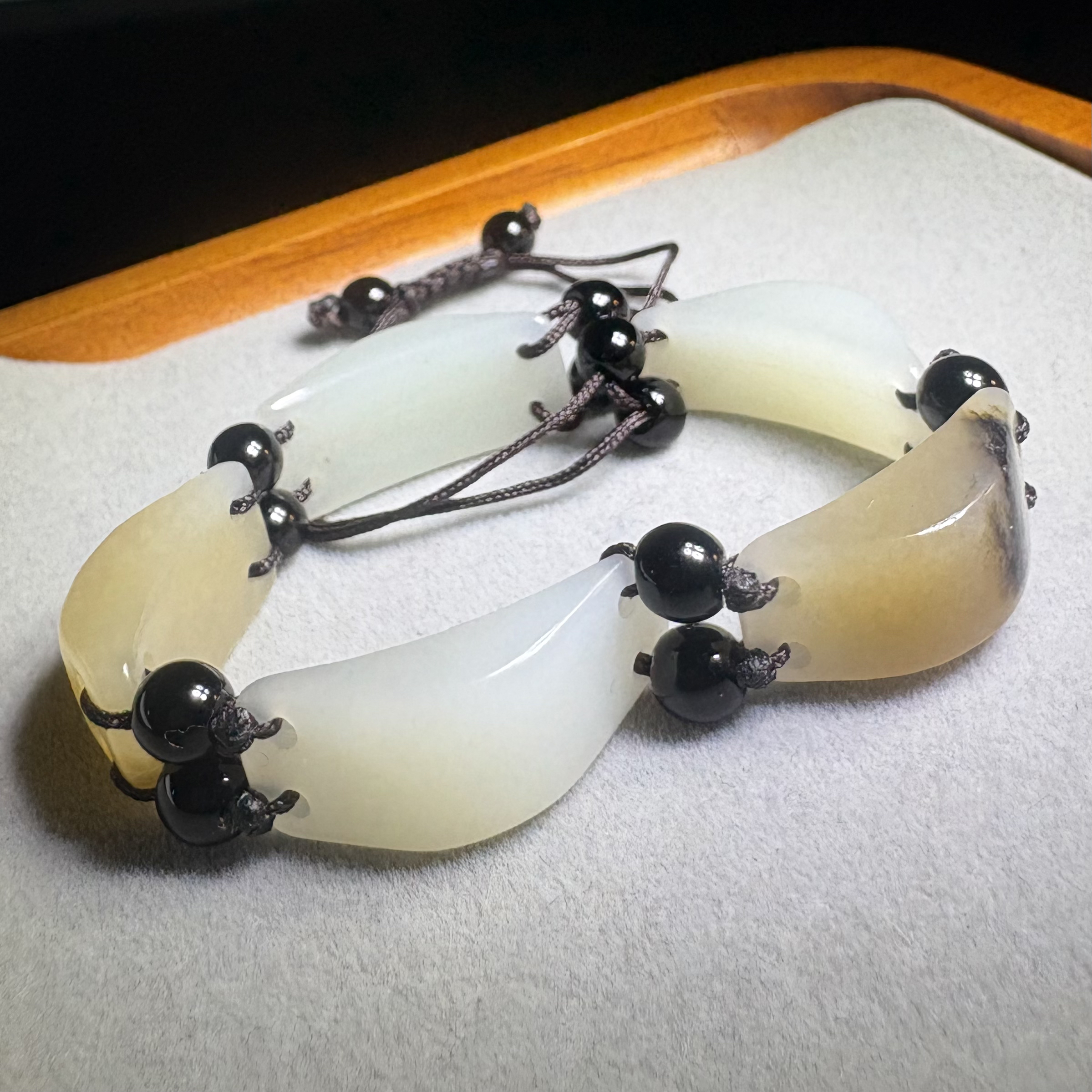 新疆和田玉且末糖白手牌和田玉白玉手牌和田玉糖色手排手工编手绳