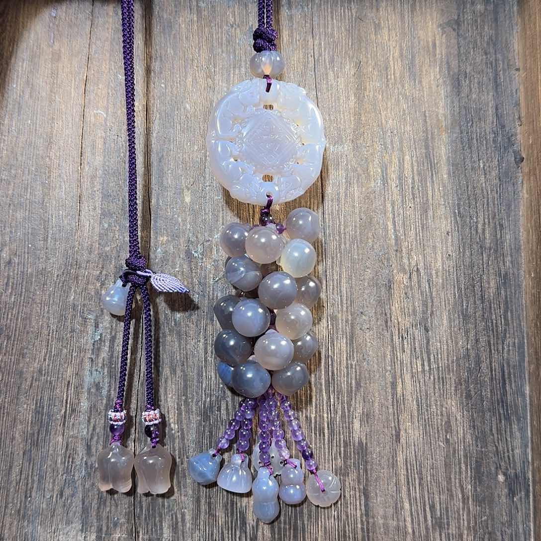 玛瑙/玉髓汽车挂件福利款未镶嵌爱**菓