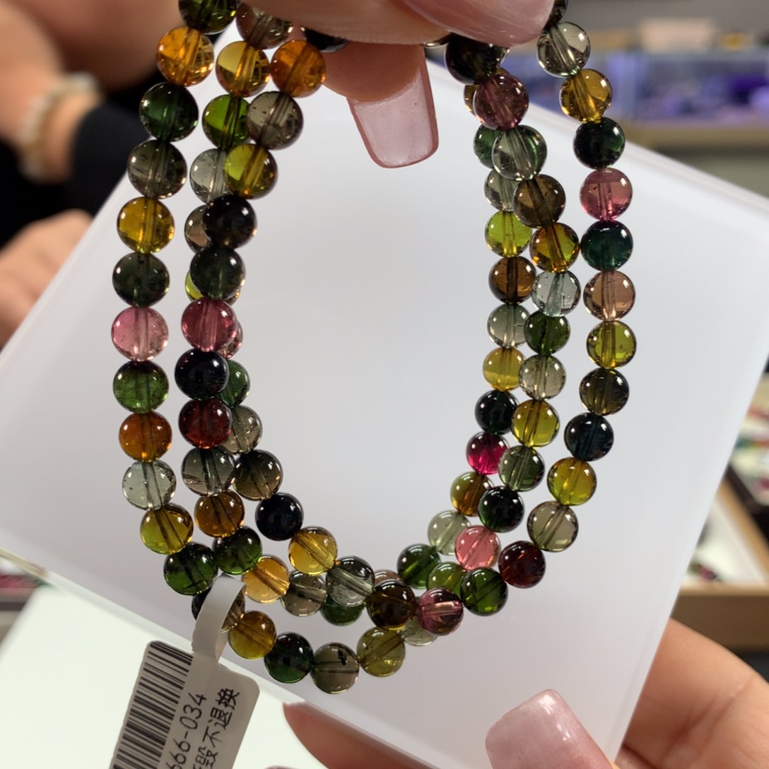 碧玺手链未镶嵌6毫米左右