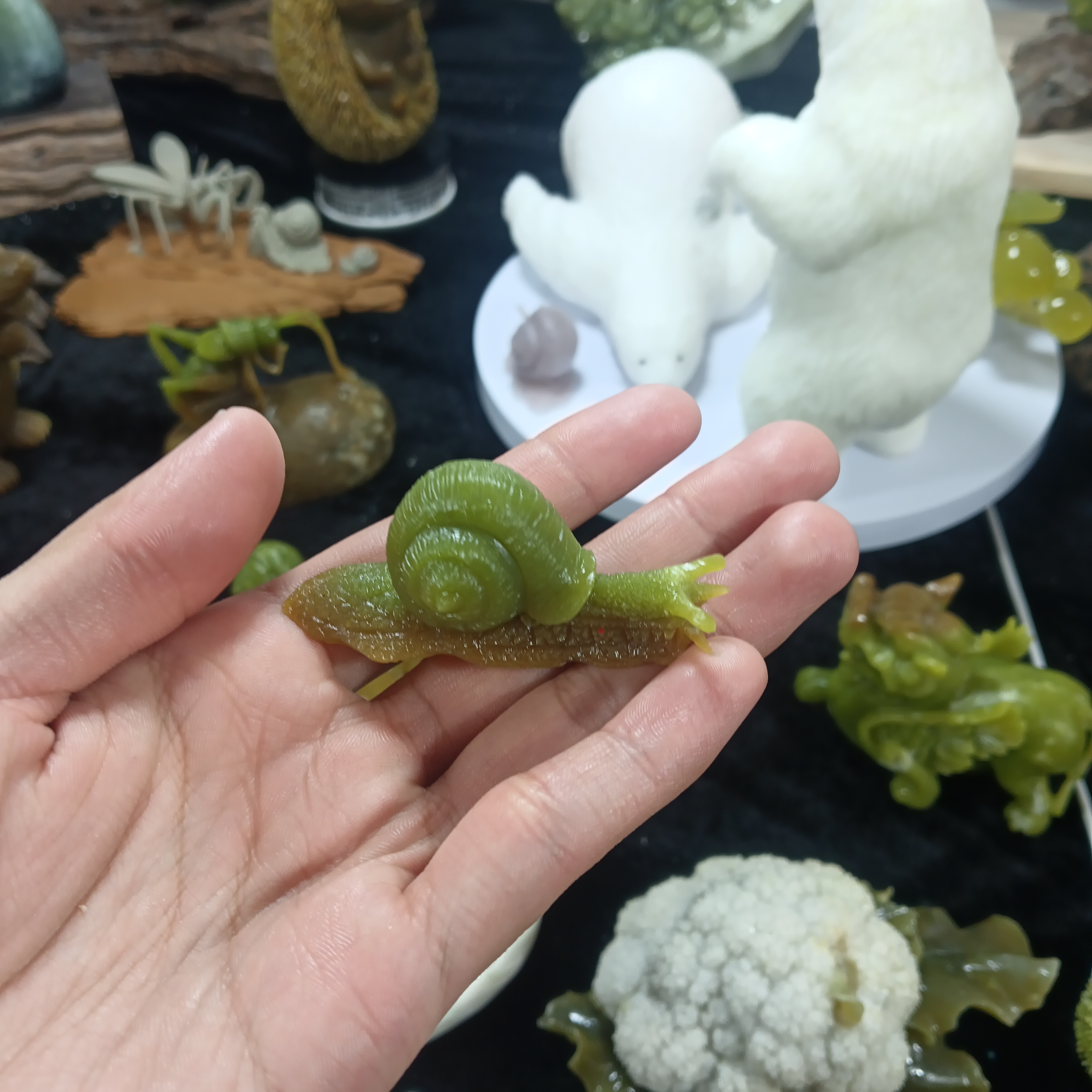 家居摆件 手工雕刻小蜗牛