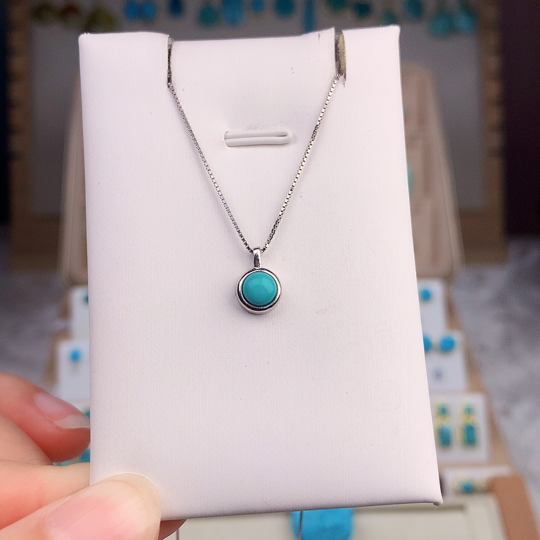 绿松石戒指银S925镶嵌