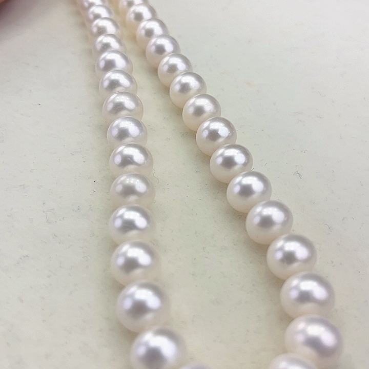 淡水珍珠颈饰银S925镶嵌10➕冷白