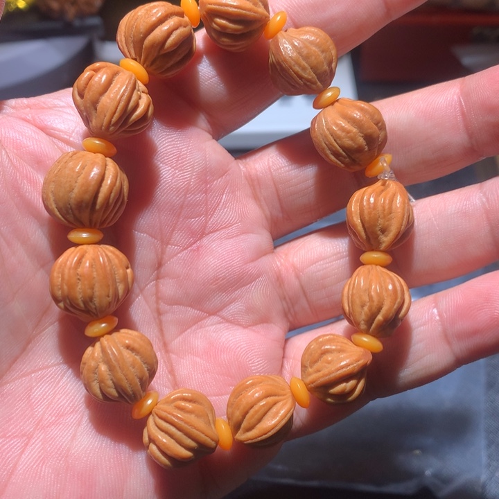 精品原皮13颗15mm左右佛手文玩手串(随机发货)