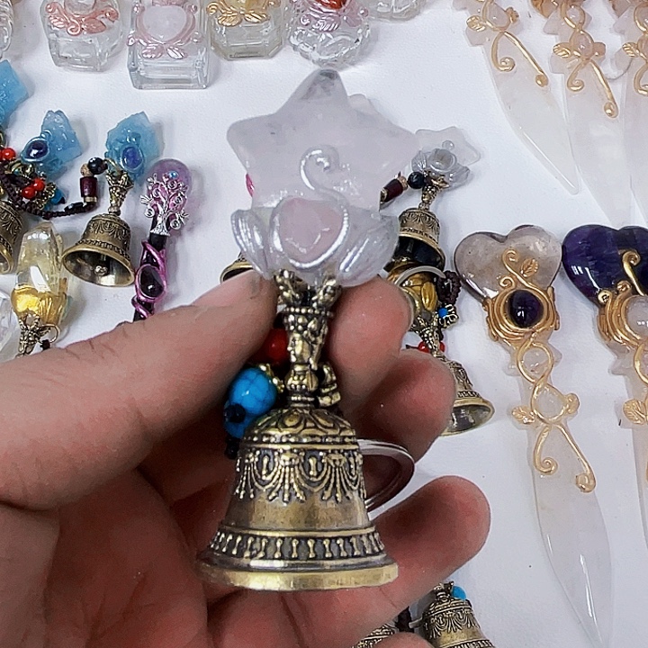 A***栗未镶嵌紫晶摆件水晶