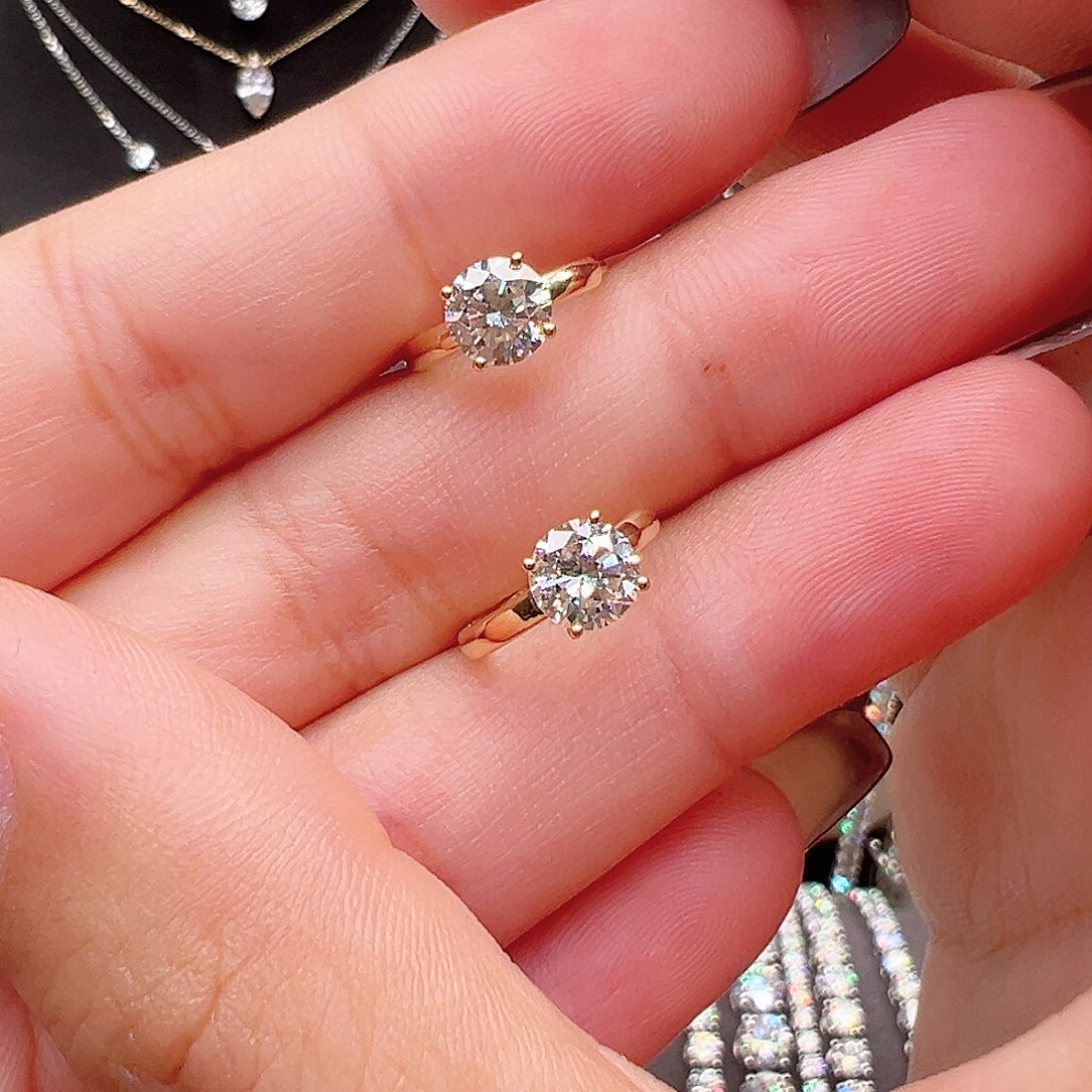 实验室培育钻石套链18K金镶嵌