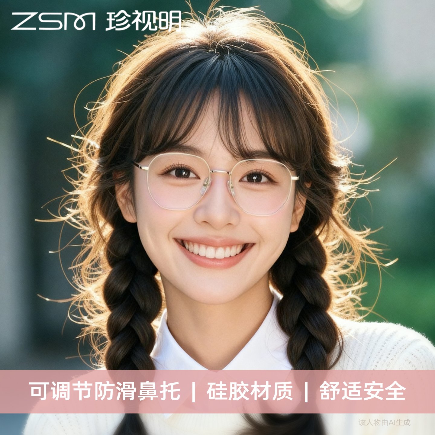 珍视明钛近视眼镜男款可配度数散光眼睛防蓝光超轻高级感镜架男士