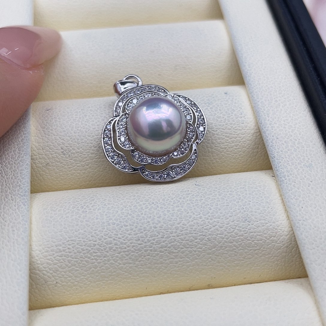 银S925镶嵌海水珍珠颈饰