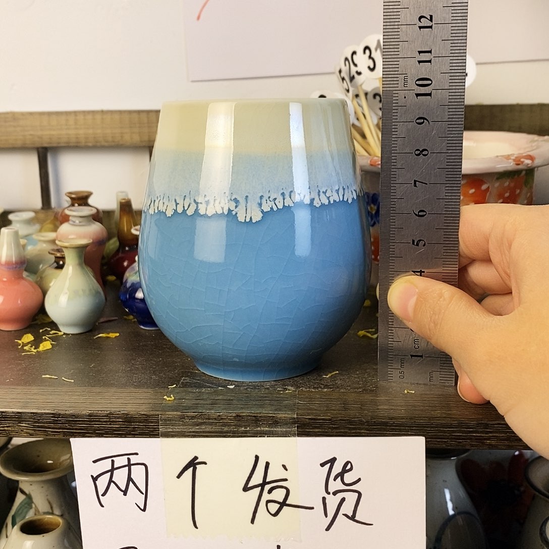 摆件景德镇高温陶瓷小花瓶