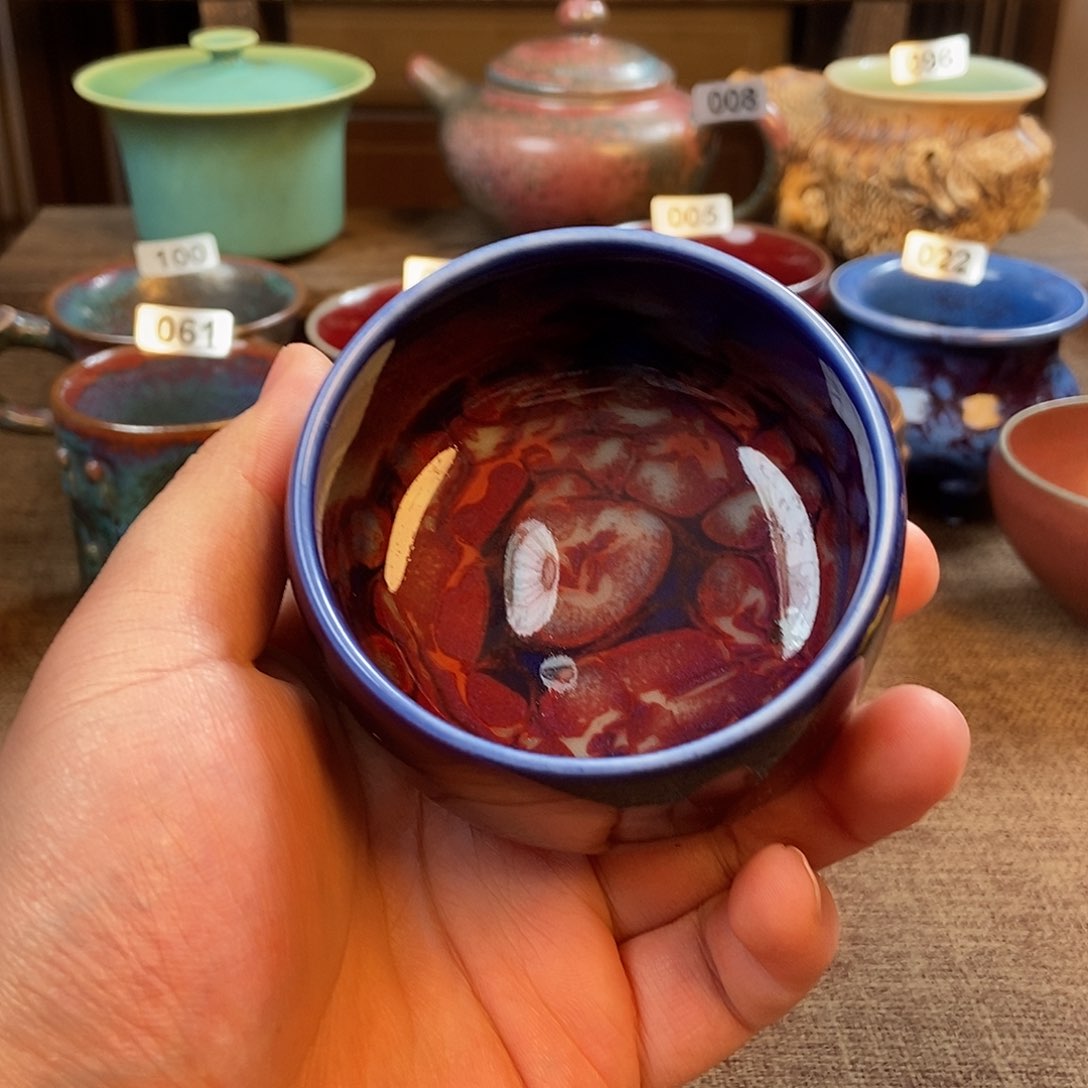 摆件钧瓷主人杯杯