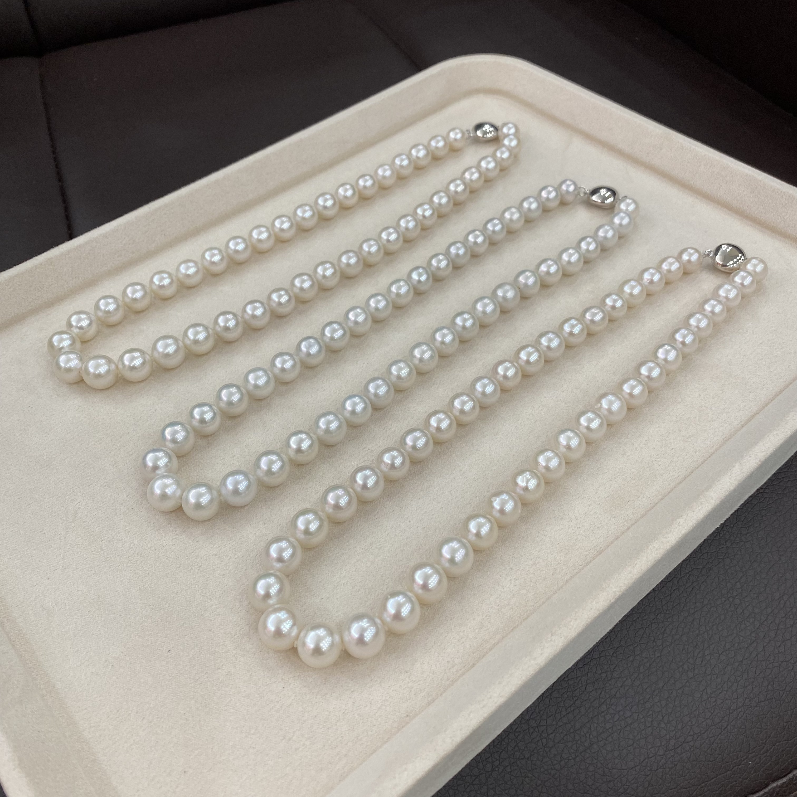 X306-s925银珍珠项链-多样性发其一约9-11mm