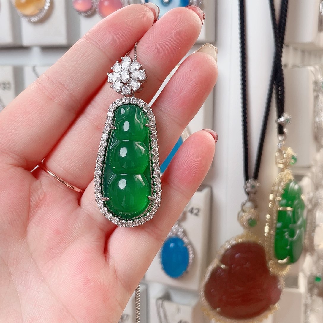 玛瑙/玉髓吊坠(赠链)银S925镶嵌