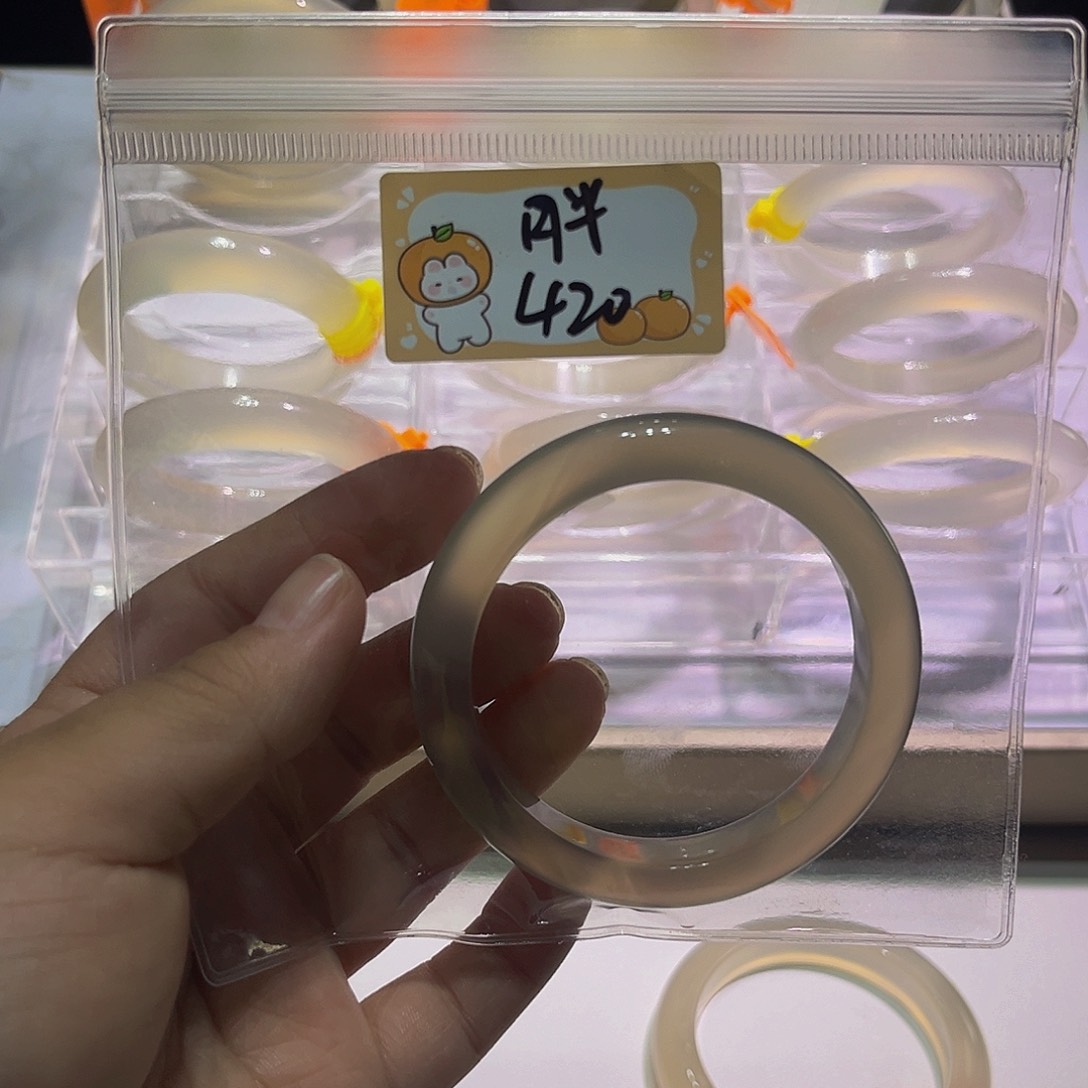 胖***头玛瑙/玉髓手镯合金