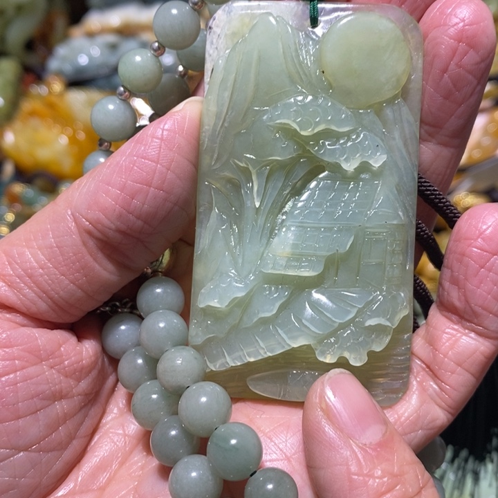 岫玉岫玉吊坠未镶嵌