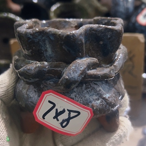 红陶粗陶花盆手工