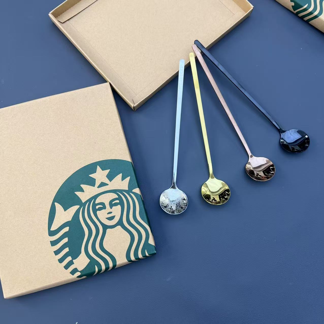 【618专享价】品牌加长咖啡勺8支带礼袋必备轻奢现代高级【汤家限定】