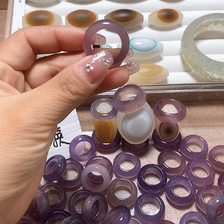 玛瑙/玉髓未镶嵌戒指