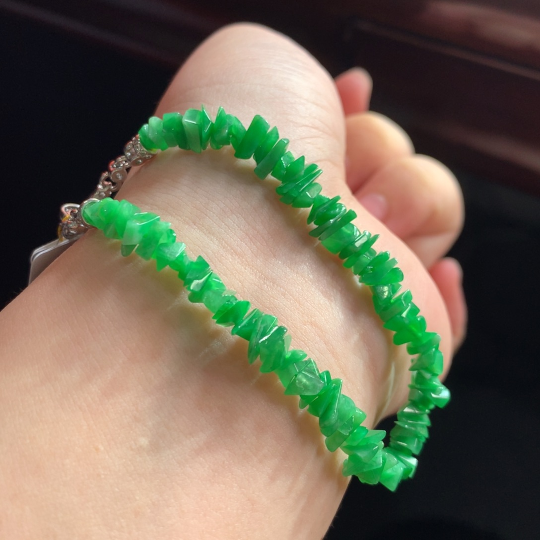 未镶嵌手链翡翠宠粉大漏*闭眼入*碎冰冰冰阳绿
