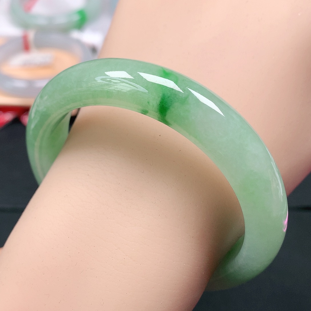 翡翠手镯未镶嵌天然翡翠手镯56