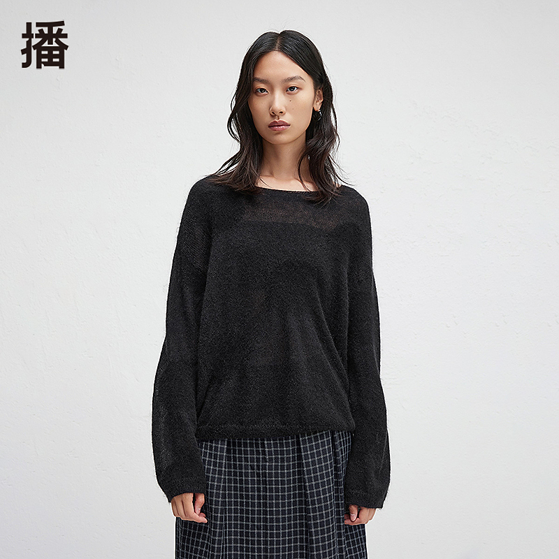 【陈大可专属】播平滑圆润舒适圆领毛针织衫DDR4SD5064