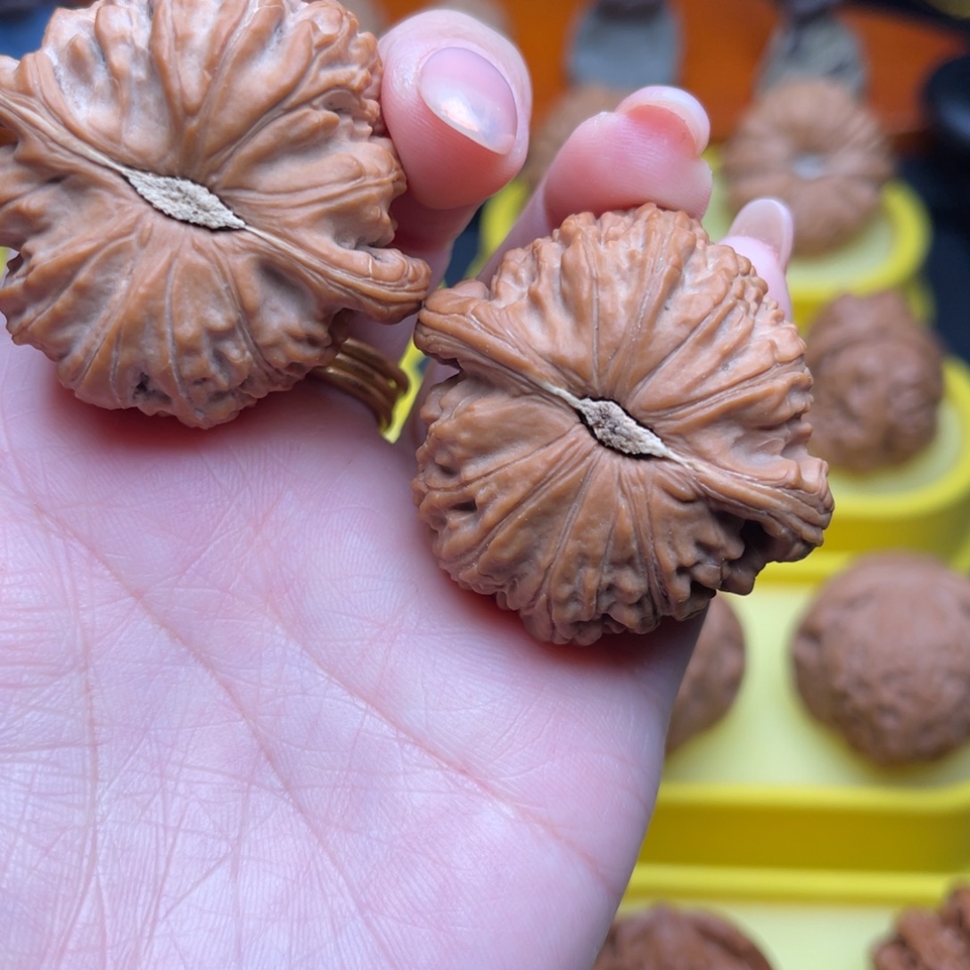 C***O文玩核桃把件42球白