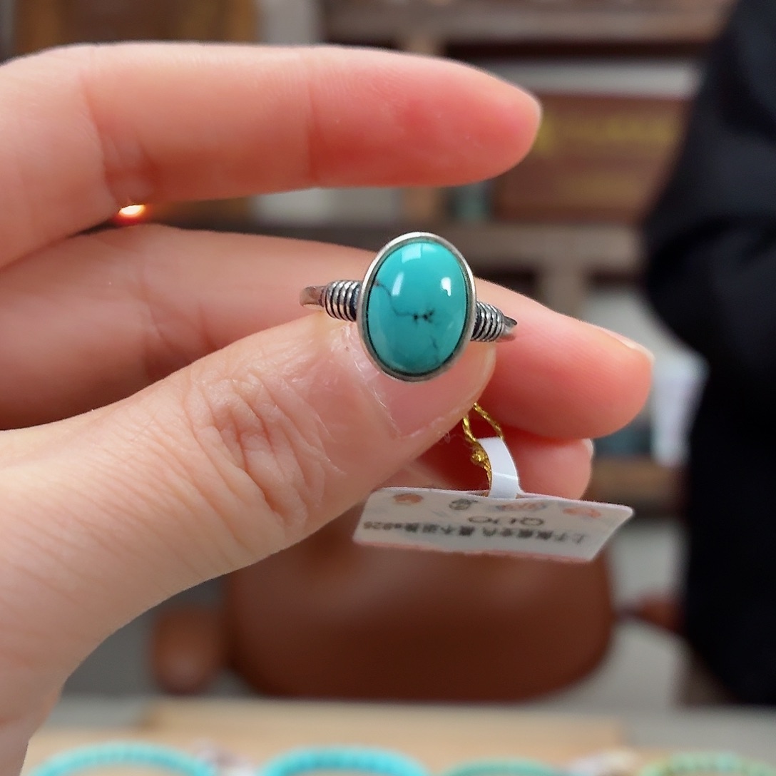 银S925镶嵌绿松石珠宝奇石