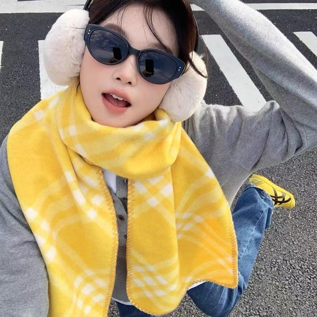 2026时尚潮流围巾披肩经典格纹棋盘格秋冬季