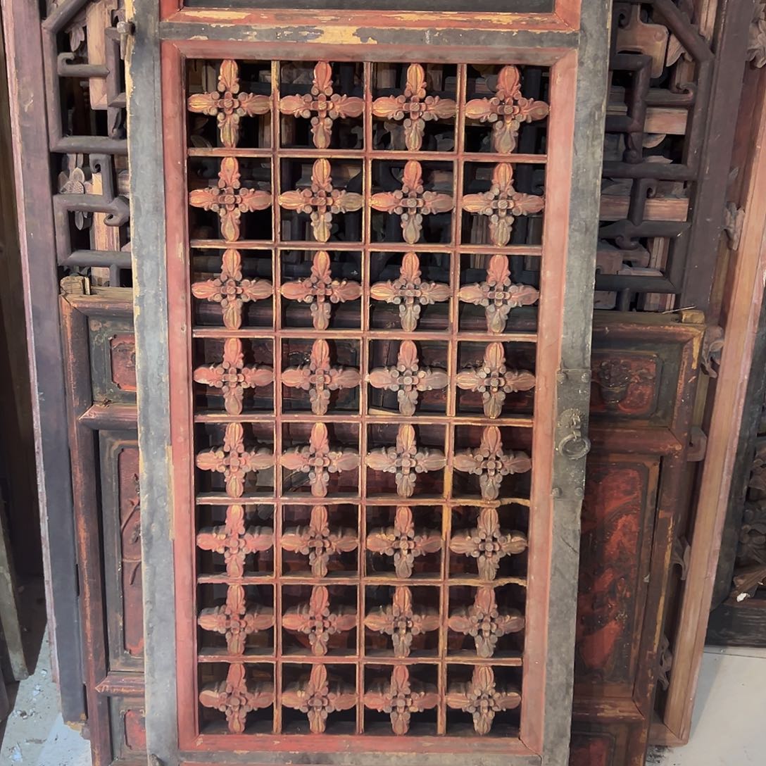 风***亭香榧木老木雕花板