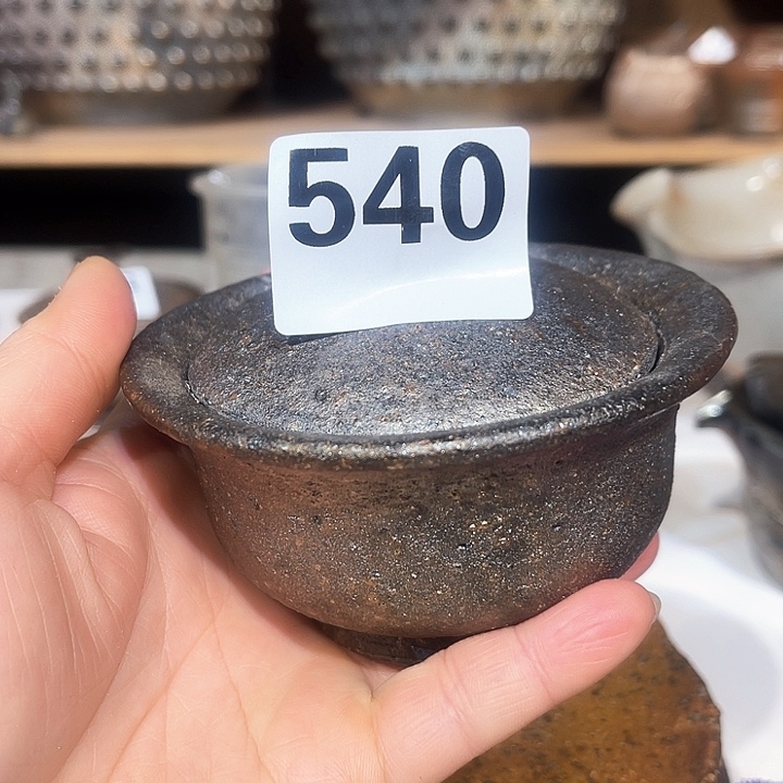 杯菲*高温柴烧陶泥盖碗