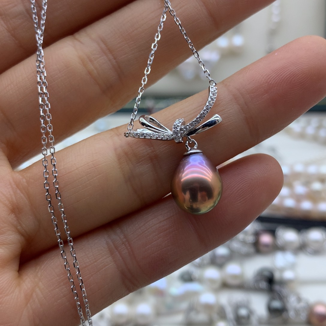 淡水珍珠颈饰银S925镶嵌笨*婷