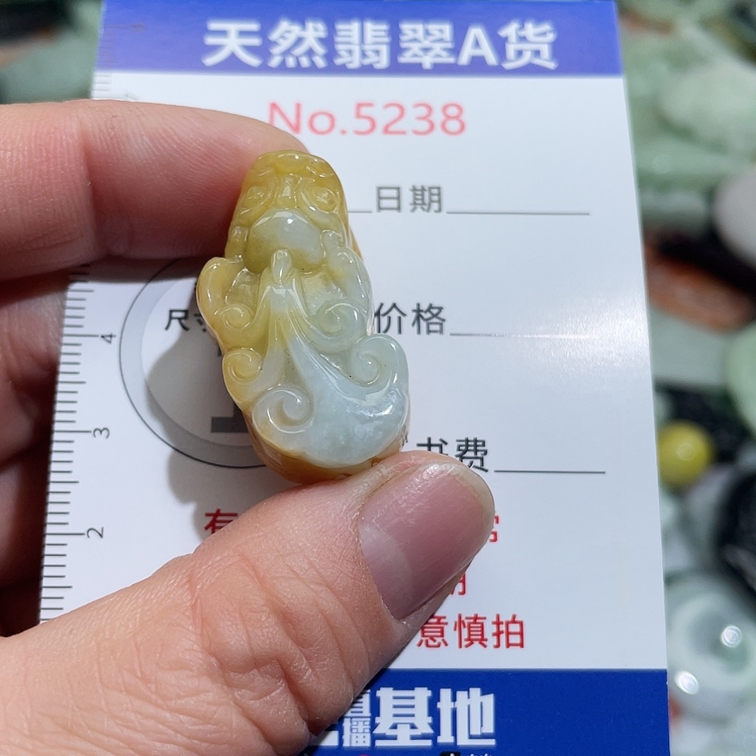 翡翠未镶嵌挂件5238