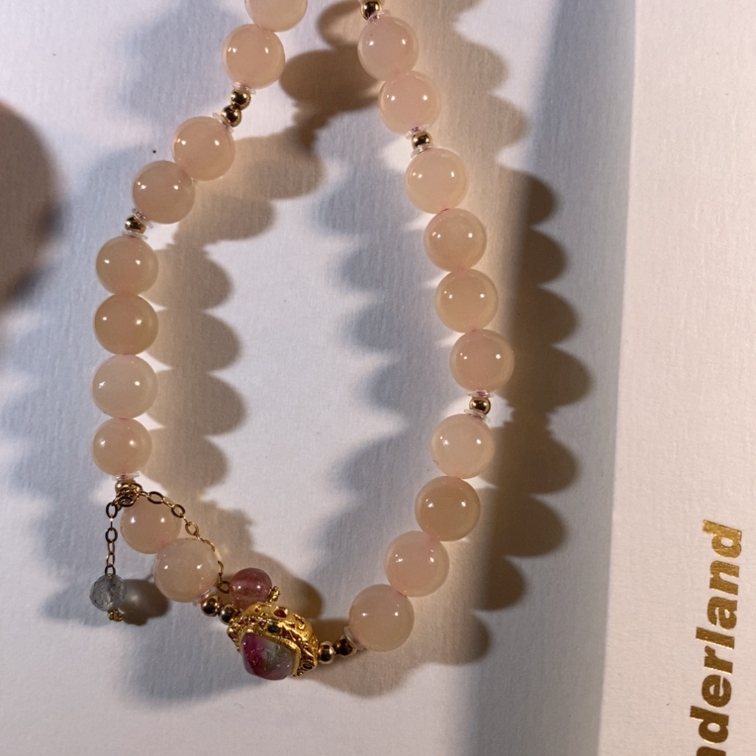 和田玉手链银S925镶嵌