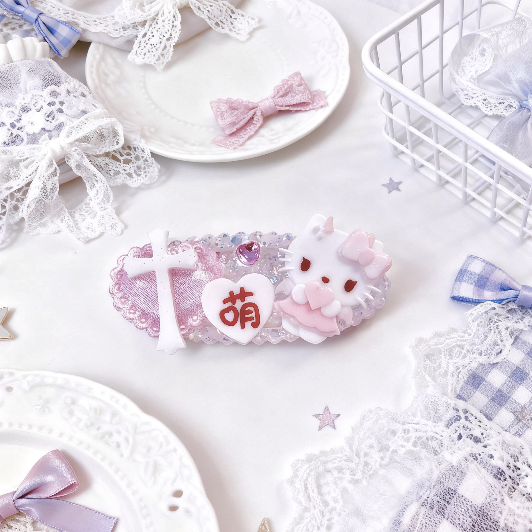 滴胶kt流沙萌物发夹