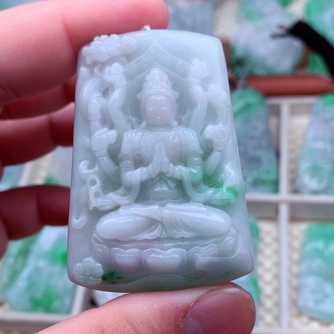 翡翠未镶嵌吊坠(不含链)