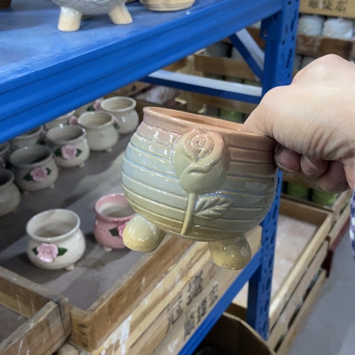 陶瓷花盆单场满9.9发9*8.5