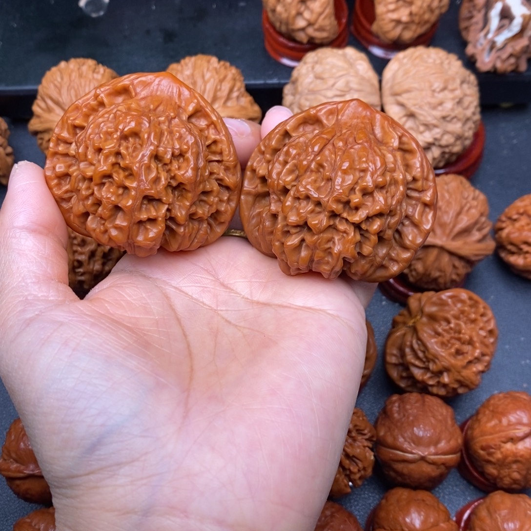 文玩核桃把件53官帽