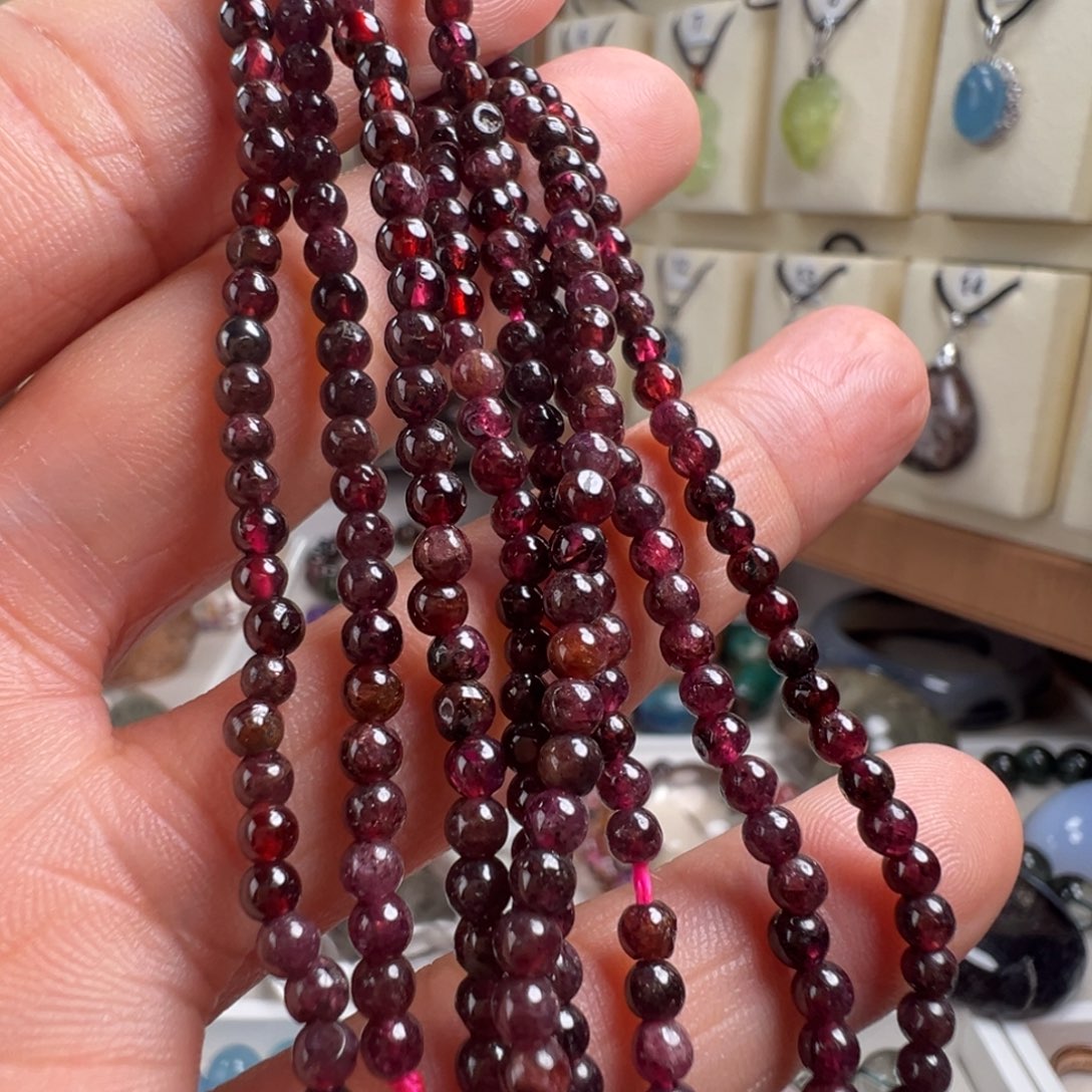 未镶嵌手链石榴石天然石榴石