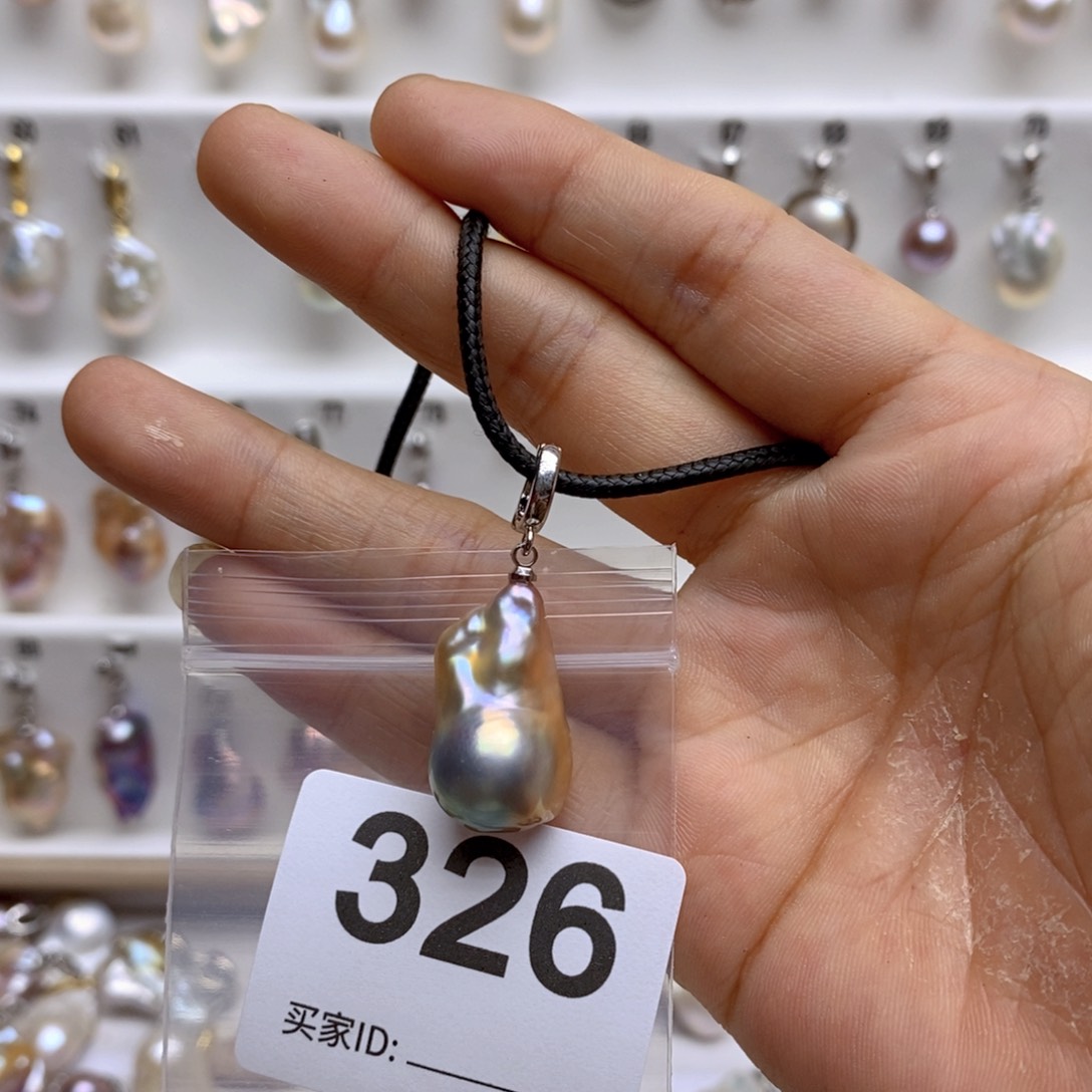 淡水珍珠颈饰银S925镶嵌326