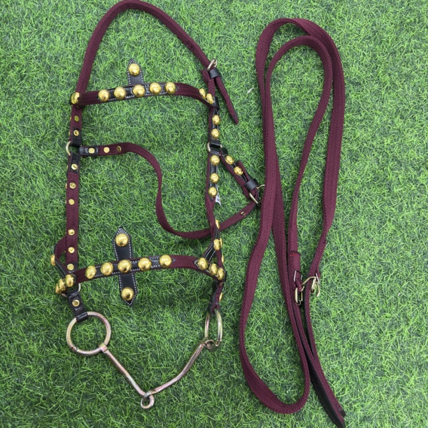 新款三层加厚泡钉马嚼子水勒大小可调节藏式马具水勒