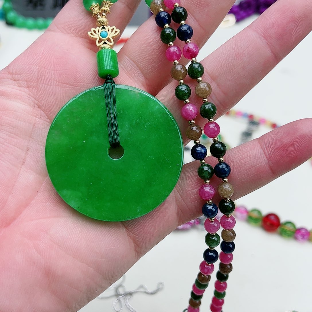 翡翠吊坠(赠链)银S925镶嵌