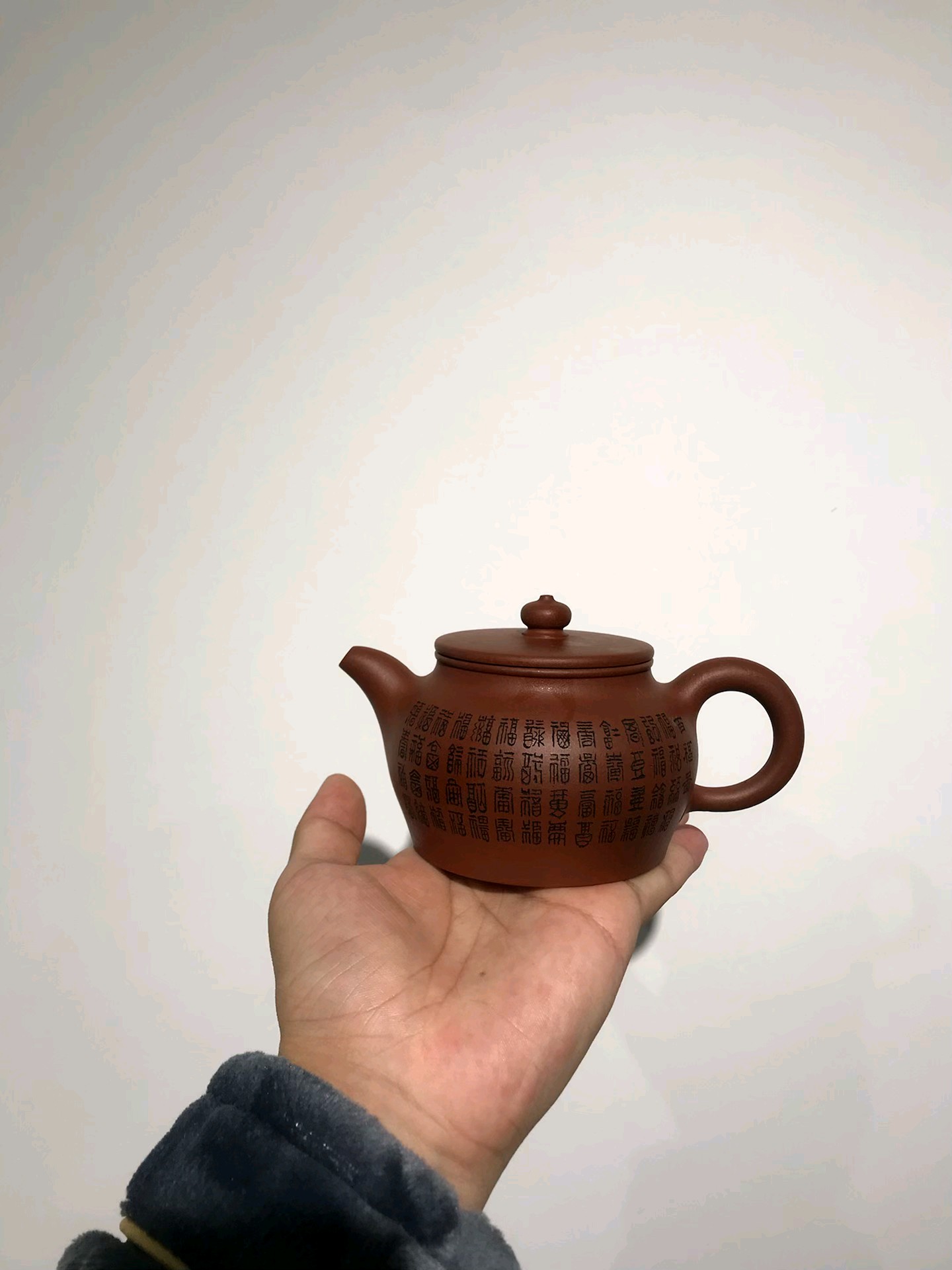 紫砂壶 名家制作  名家刻绘 原矿清水泥 百福壶