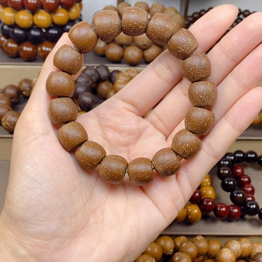 紫金鼠手串15原皮直切