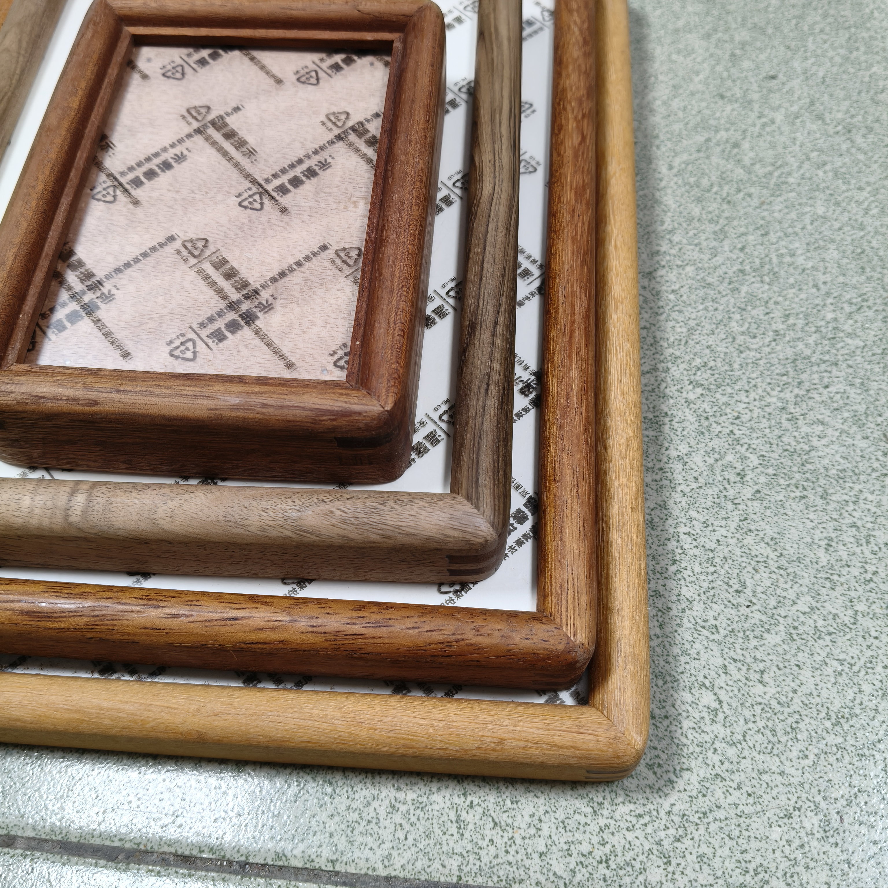 混发原木无漆实木榫卯弹珠照片书法相框摆台