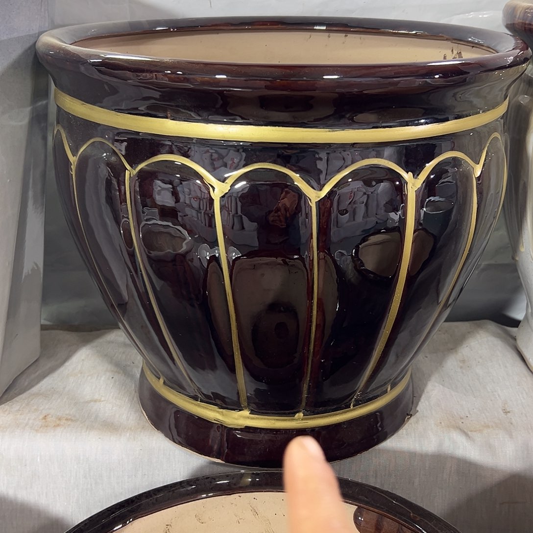 南瓜棕色特大号口40高35一级品两个