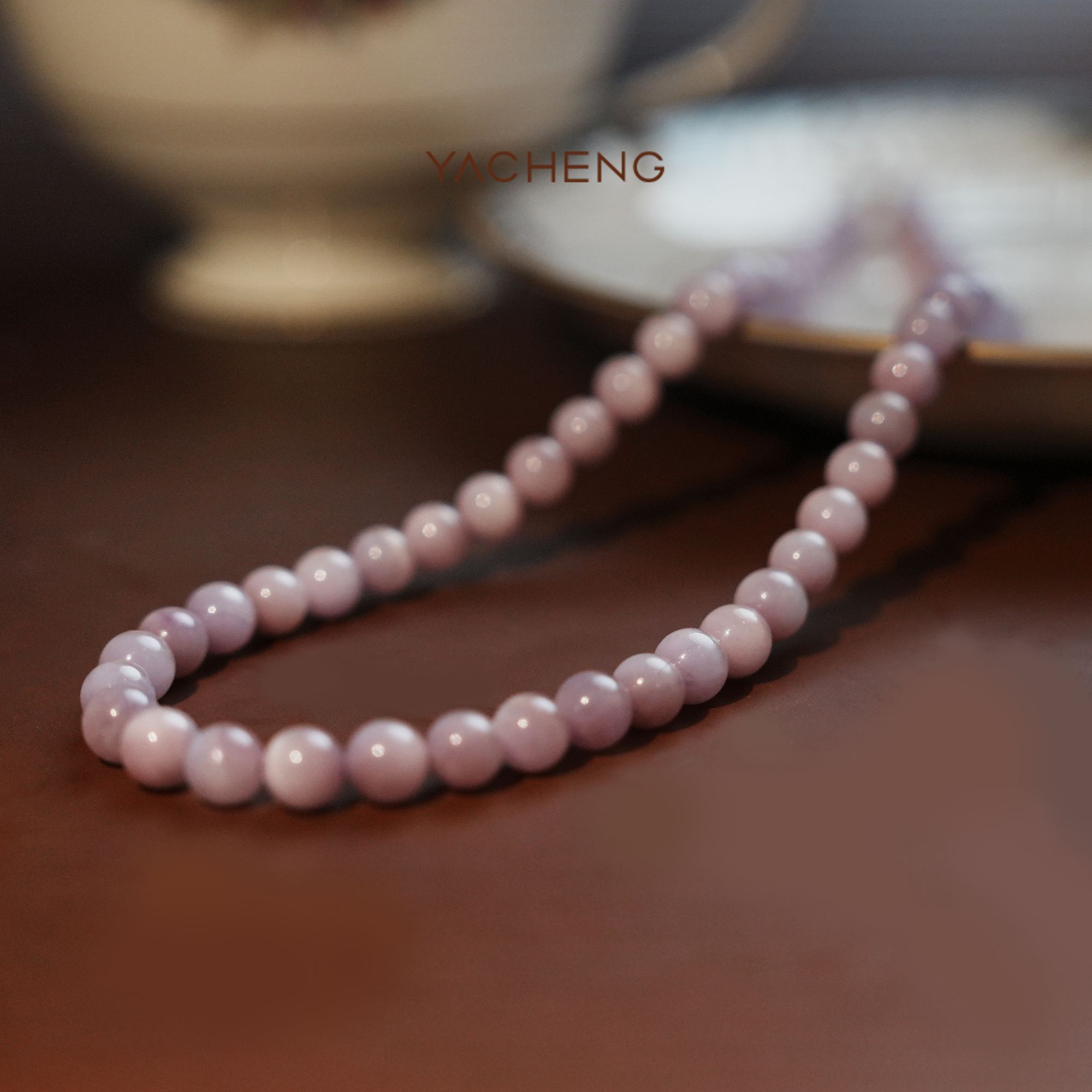 【雅丞珠宝】九紫离火紫色锂辉项链配鉴定证书礼盒包装