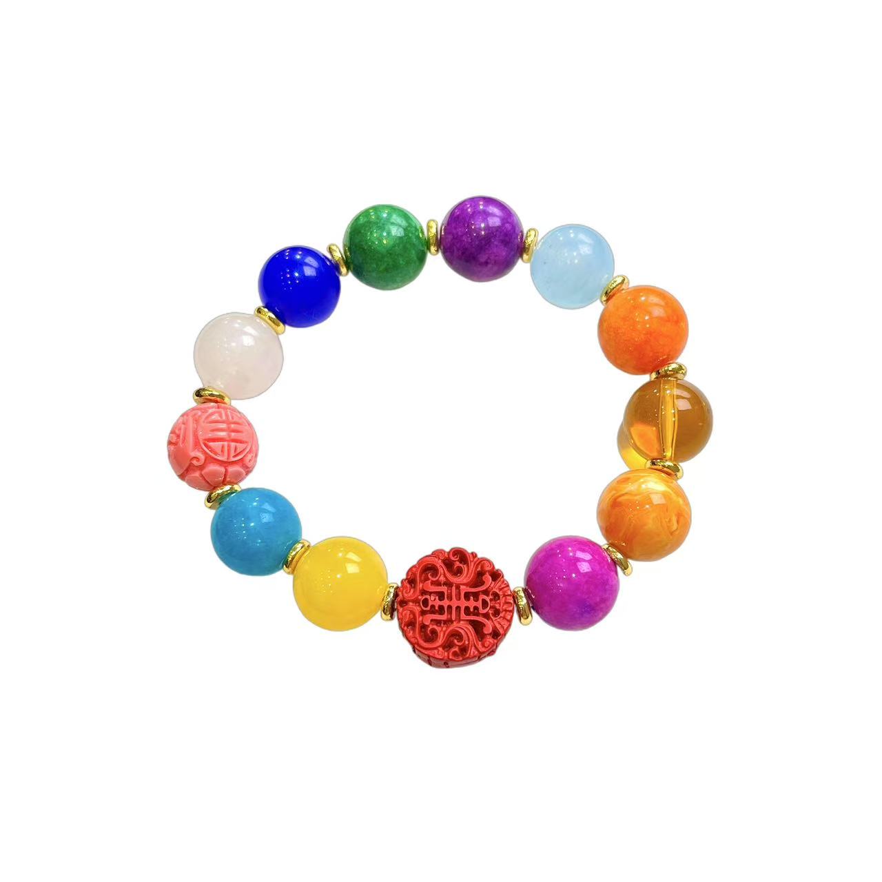 朱砂多宝DIY手串 A28-13