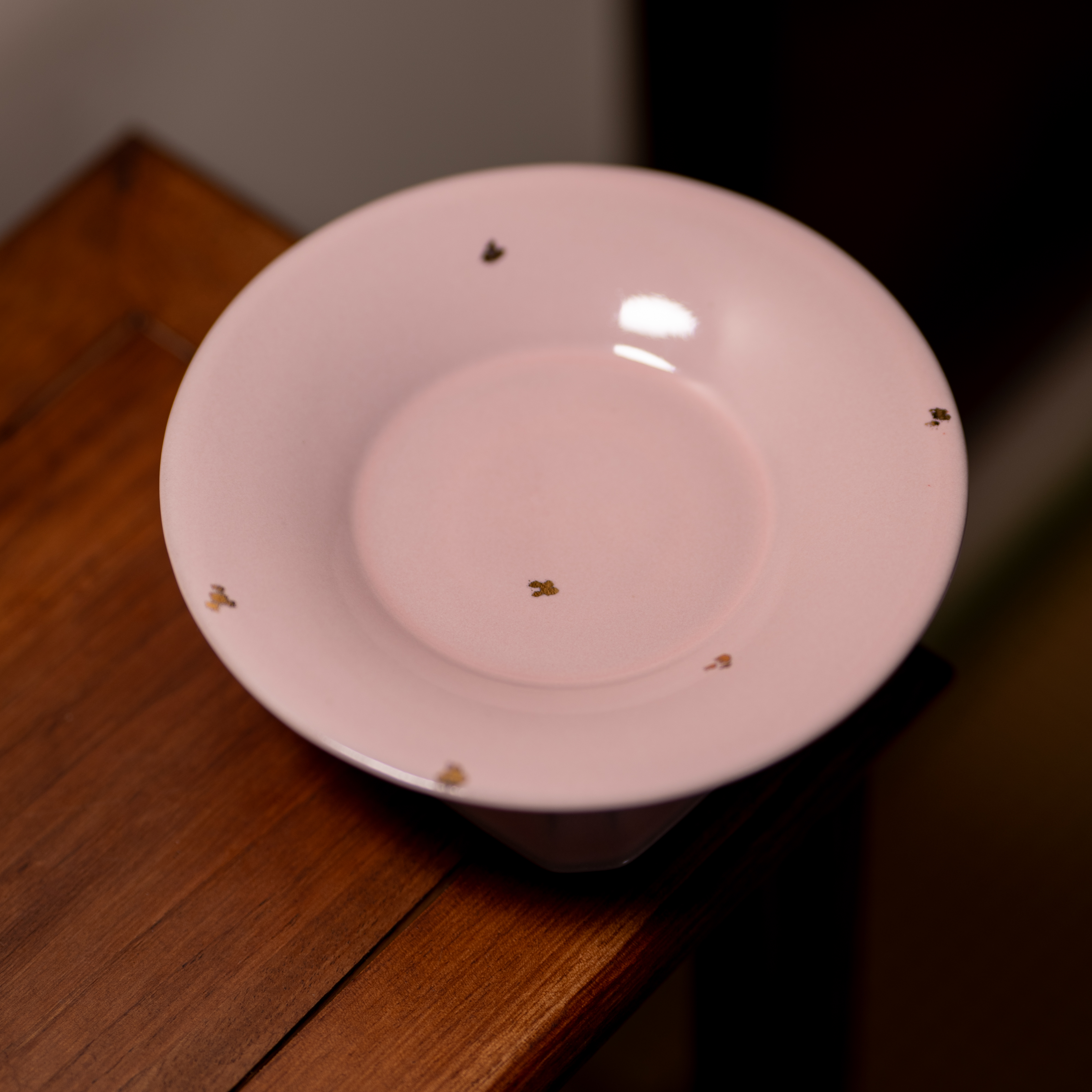 LW0190 了物 樱花粉 天圆地方壶承