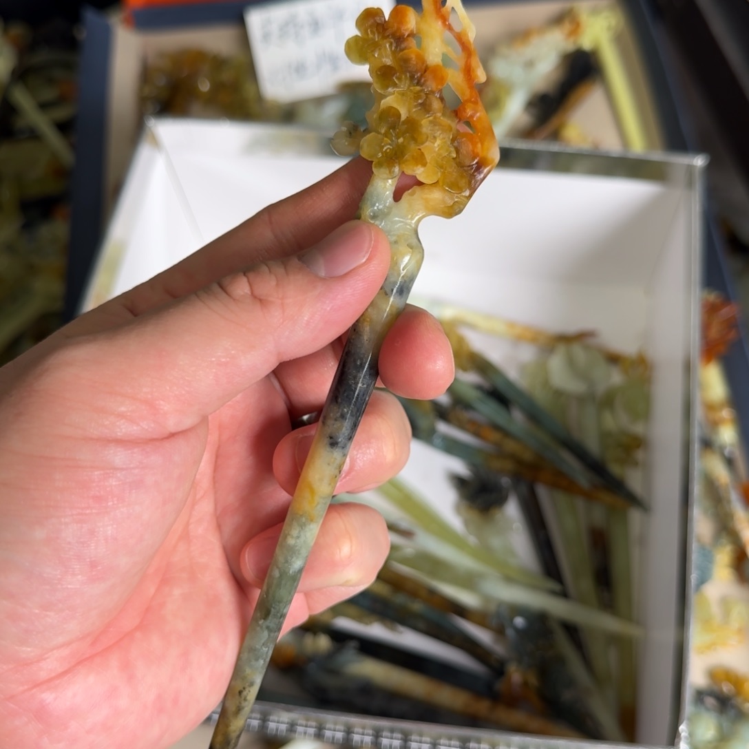 岫玉发饰未镶嵌明君玉簪贼拉好看