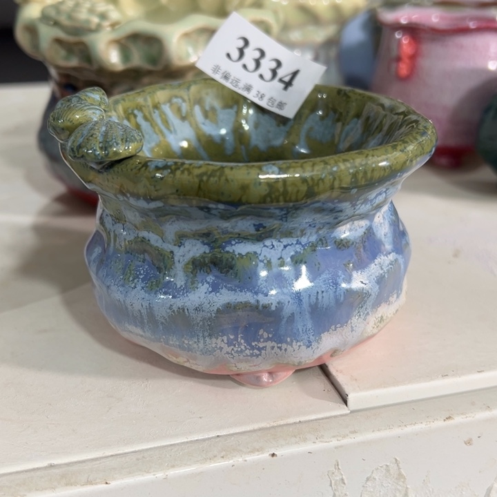 口8 手工花盆满30包邮