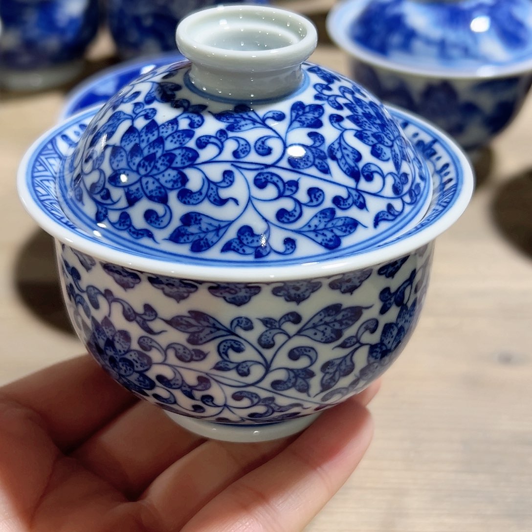 正宗景德镇柴窑盖碗福利价150cc