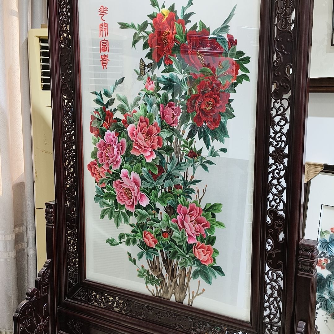 真***香织绣手工刺绣 牡丹